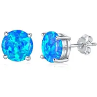 Silvego Orecchini Argento Opale Sintetico Blu JJJEB302004 — Orecchini