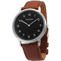 Sekonda Relógio de quartzo com bracelete de pele 1348.84 para homem