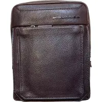 Piquadro , Tallin, Bolsa de Ombro de Couro, Marrom, CA3084W108, 23 x 18 x 5 cm, Masculina