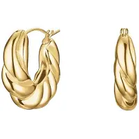 Rosefield Orecchini Placcati Oro Twisted Jethg-J972 — Orecchini