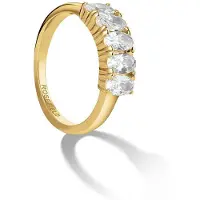 Rosefield Anello Placcato Oro Zirconi Jrfo 48 Mm — Anello