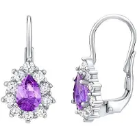 Silvego Orecchini Viola Argento Swarovski Zirconia Silvego31866F — Orecchini