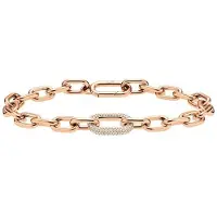 Daniel Wellington Pulseira de Bronze de Luxo com Cristais de Cristal DW00400572 - Comprimento: 15,5 cm