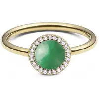 Daniel Wellington Anel de ouro com jadeíta e cristal Audrey DW0040134 - Largura: 54 mm