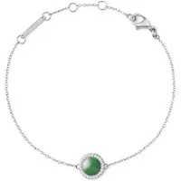 Daniel Wellington Pulseira elegante com jadeíta e cristais DW00401436