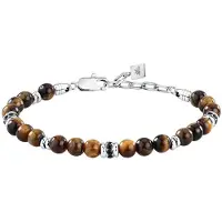 Morellato Bracciale Uomo Perline Occhio Tigre Pietre S1746 — Bracciale