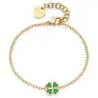 S`Agapõ Bracciale Oro Quadrifoglio Click Sck261 — Bracciale