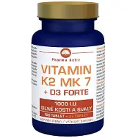 Pharma Activ Vitamina K2 MK7 + D3 Forte 1000 UI 125 comprimidos