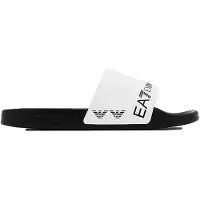EA7 unisex. 7X000110_AF15128 Chinelos Tape Slide preto e branco (36), Plano, Nenhum, Beachwear, PVC