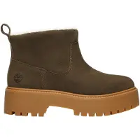 Timberland para mulher. TB0A283GW011 Botins em pele verde Stone Street (41 W), Couro, 3 a 5cm, Nenhum, Casual