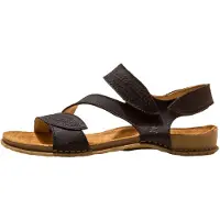 El naturalista para mulher. 258101101005_001 Sandálias de couro N5810 Panglao black (41), Preto, Plano, 1 a 3cm, Velcro