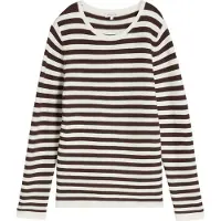 Tom Tailor Pullover castanho / branco