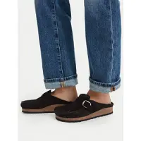 Birkenstock Sapato aberto 'Buckley' preto / prata
