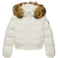 Superdry para mulher. W5011785A Jaqueta Bomber Everest branco quebrado (S), Casual, Poliéster