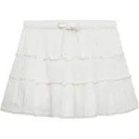 Superdry para mulher. W7210424A Saia em camadas branca (XXS), Branco, Casual, Algodão