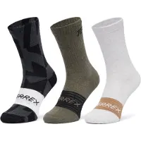 Adidas Meias de desporto 'Multi 3 Pack' cappuccino / oliveira / preto / esbranquiçado