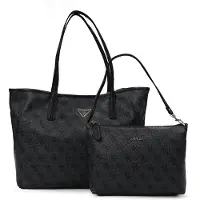 GUESS para mulher. HWESG951428 Mala tote 2 em 1 Victtoria cinzenta escura (OSFA), Preto, Casual, Poliuretano