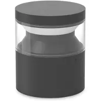 Ideal Lux Candeeiro pilar LED Boeing, preto, altura 15 cm