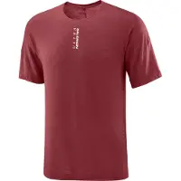 Salomon - Vestuário trail corrida - Ultra SS Tee M Syrah para Homem - Tamanho XS - Vermelho