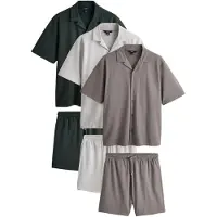 Next Roupa de casa taupe / cinzento claro / verde escuro