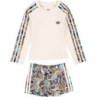 Adidas Originals Conjunto de Camisola Justa de Manga Comprida 3-Stripes / Saia-calção Envelope