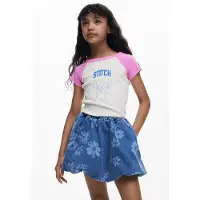 Desigual , Camiseta de manga curta Stitch, Infantil, AlgodÃO, Branco, 11/12