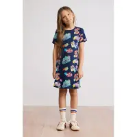 Desigual Vestido navy / azul céu / amarelo / vermelho