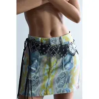 Desigual , Cinto com tachas de corações, Poliuretano, Preto, U