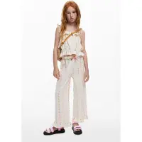 Desigual Calças azul claro / verde relva / rosa escurecido / offwhite