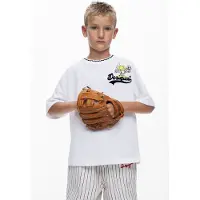 Desigual , Camiseta de manga curta beisebol, Infantil, AlgodÃO, Branco, 3/4