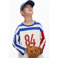 Desigual , Camiseta de manga 3/4 às riscas, Infantil, AlgodÃO, Branco, 9/10