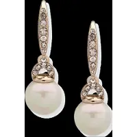 Ralph Lauren Brincos ouro / branco / branco pérola