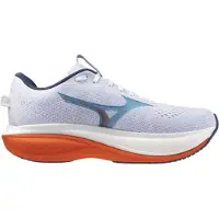 Mizuno - Sapatilhas corrida - Wave Rider 30 White/Blue Jewel/Orange.com para Homem - Tamanho 9 UK - Branco