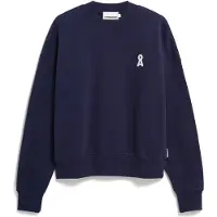 Armedangels Sweatshirt 'ALIZAA' azul escuro / branco