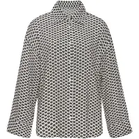 LASCANA Camisa de pijama preto / branco