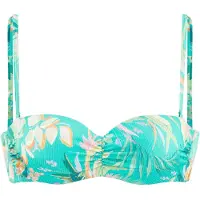 Venice beach Top de biquíni turquesa / verde pastel / laranja / branco