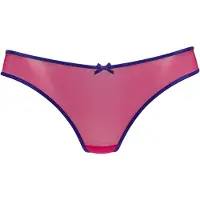Vivance Tanga azul escuro / rosa escuro