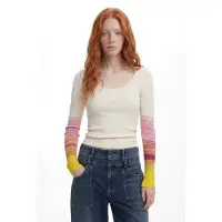Desigual , Camiseta com mangas estampadas, Branco, L