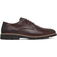 Pikolinos para homem. M7D-4289 Sapatos de couro Alarcon castanho-escuro (43), Marrom, Plano, Cordão, Casual