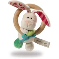 Nici Anel De Madeira De Agarre Coelho Tilli Com Chocalho De Sino