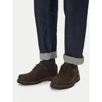 Timberland para homem. TB0A69T9W011 Sapatos impermeáveis de couro com cadarços Britton Road marrom escuro (44.5), Plano, Cordão, Casual, Sus