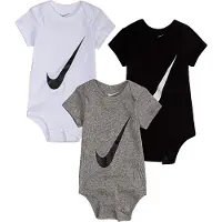 Nike Kids Body De Manga Curta Swoosh 3 Unidades