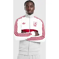 Adidas Casaco de treino 'LFC OG' cinzento claro / púrpura / branco