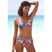 Venice beach Top de biquíni aqua / laranja / bordeaux / branco