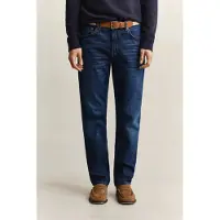 Gant para homem. 1000011 Jeans Regular Fit Azul (40/34), Algodão, Denim, Clássico