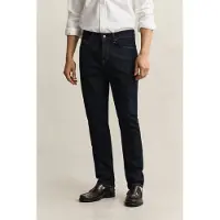 Gant para homem. 1000020 Jeans Slim Fit Lavados Azul Escuro (32/34), Casual, Algodão, Denim, Marinho