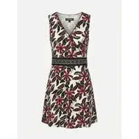 KOROSHI Vestido vermelho / preto / offwhite