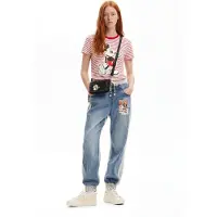 Desigual , Calças de ganga Jogger Mickey Mouse, Azul, S