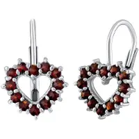 Silvego Orecchini Argento Veri Granati Silvegob380095 — Orecchini