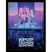 Pyramid Pôster Emoldurado De Colecionador Da Arte Principal Do Filme K-pop Demon Hunters